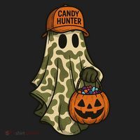 Camo Halloween Ghost Candy Hunter Hat thumb 2
