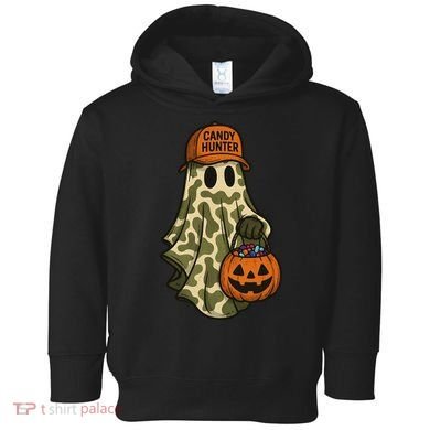 Camo Halloween Ghost Candy Hunter Toddler Hoodie
