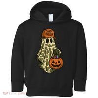 Camo Halloween Ghost Candy Hunter Toddler Hoodie thumb 0