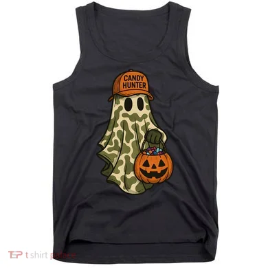 Camo Halloween Ghost Candy Hunter Tank Top