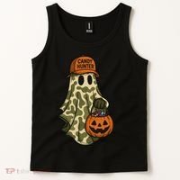 Camo Halloween Ghost Candy Hunter Tank Top thumb 2