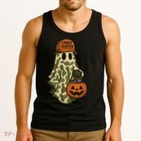 Camo Halloween Ghost Candy Hunter Tank Top thumb 3