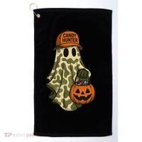 Camo Halloween Ghost Candy Hunter Golf Towel thumb 0