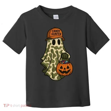 Camo Halloween Ghost Candy Hunter Toddler T-Shirt