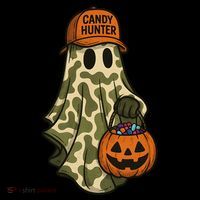 Camo Halloween Ghost Candy Hunter Toddler T-Shirt thumb 4