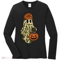 Camo Halloween Ghost Candy Hunter Women's Long Sleeve Shirt thumb 0