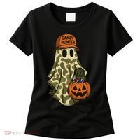 Camo Halloween Ghost Candy Hunter Women's T-Shirt thumb 0