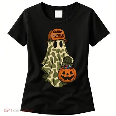 Camo Halloween Ghost Candy Hunter Women's T-Shirt
