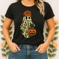 Camo Halloween Ghost Candy Hunter Women's T-Shirt thumb 2