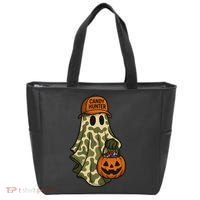 Camo Halloween Ghost Candy Hunter Tote Bag thumb 0