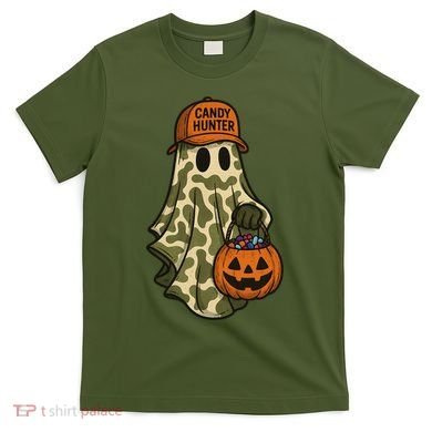 Camo Halloween Ghost Candy Hunter T-Shirt