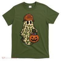 Camo Halloween Ghost Candy Hunter T-Shirt thumb 0