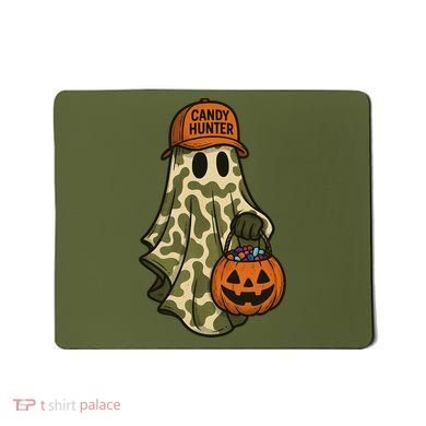 Camo Halloween Ghost Candy Hunter Mousepad
