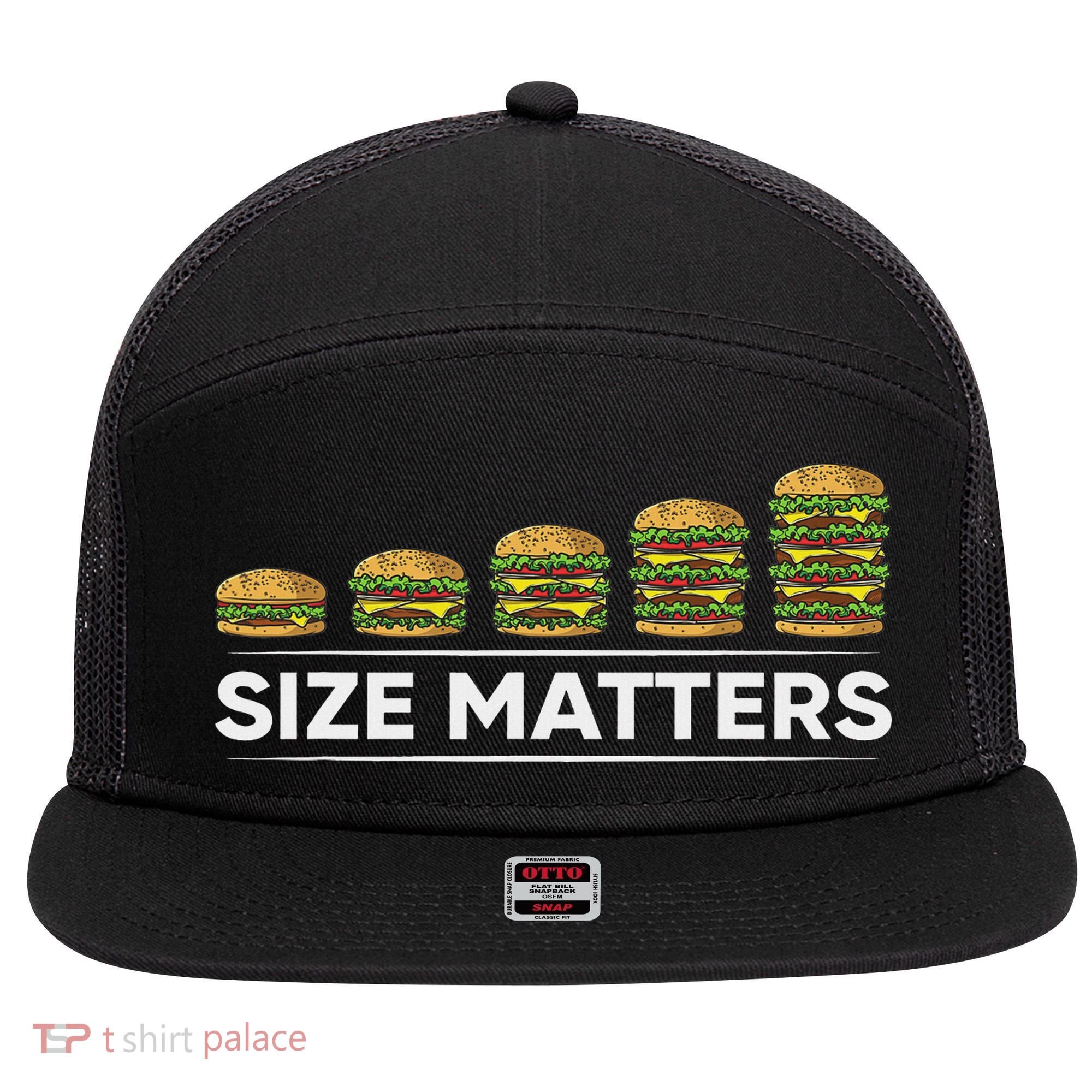 Cool Hamburger Gift For Women Funny Fast Food Size 7 Panel Mesh Trucker Snapback Hat