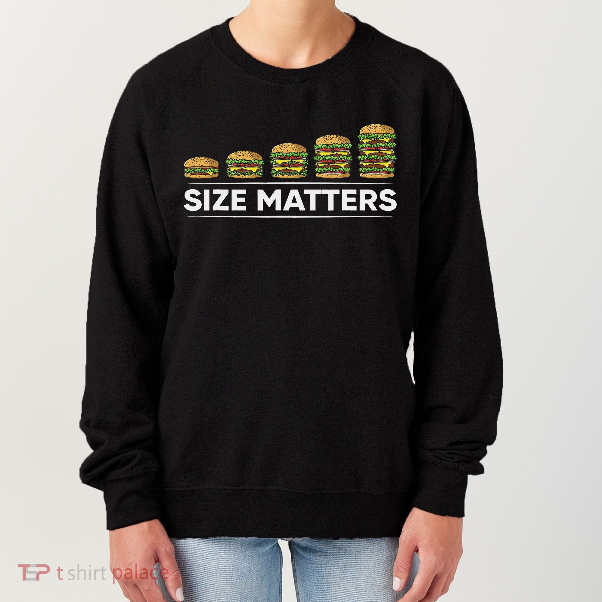 Cool Hamburger Gift For Women Funny Fast Food Size Women's Sweatshirt