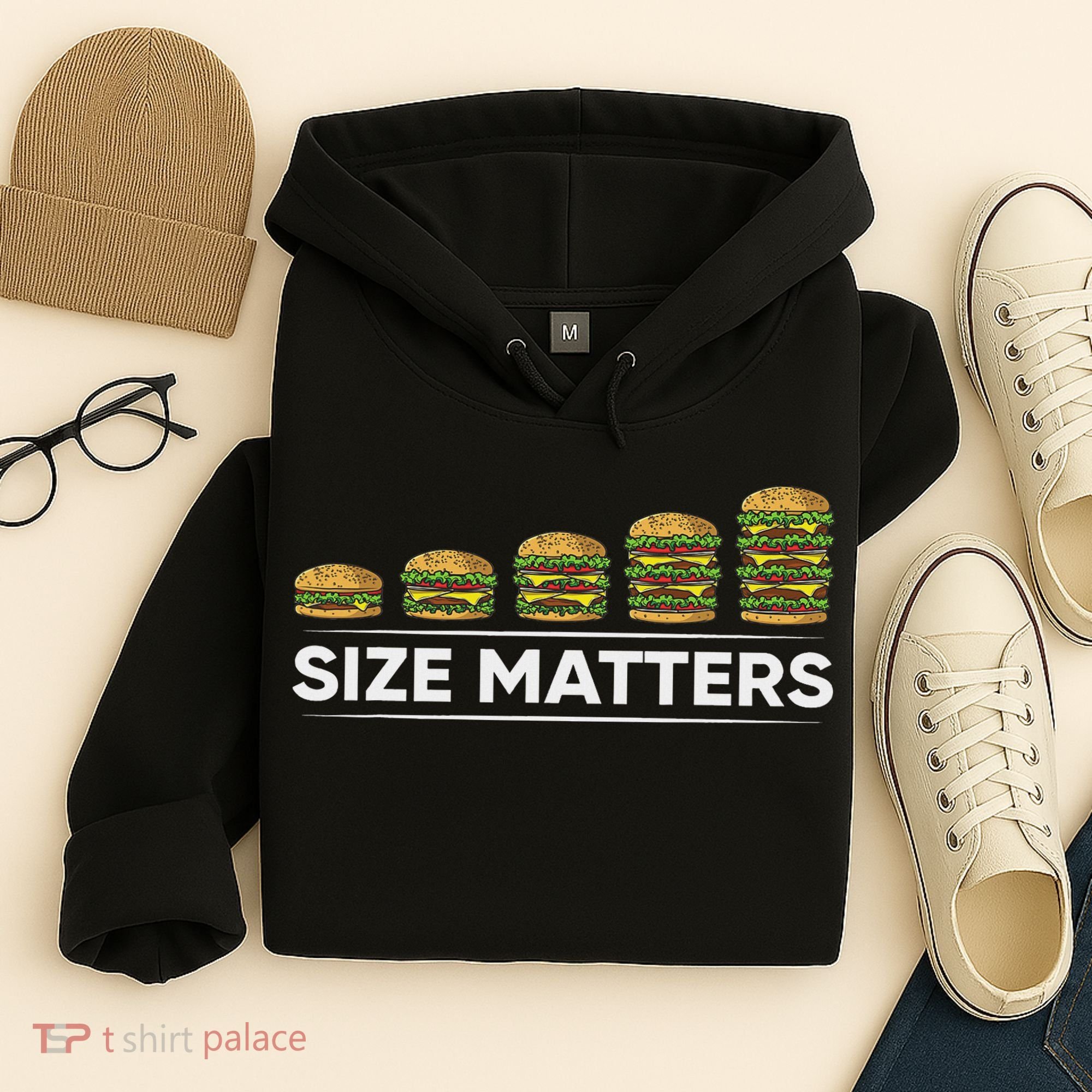Cool Hamburger Gift For Women Funny Fast Food Size Hoodie