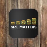 Cool Hamburger Gift For Women Funny Fast Food Size Coaster thumb 0
