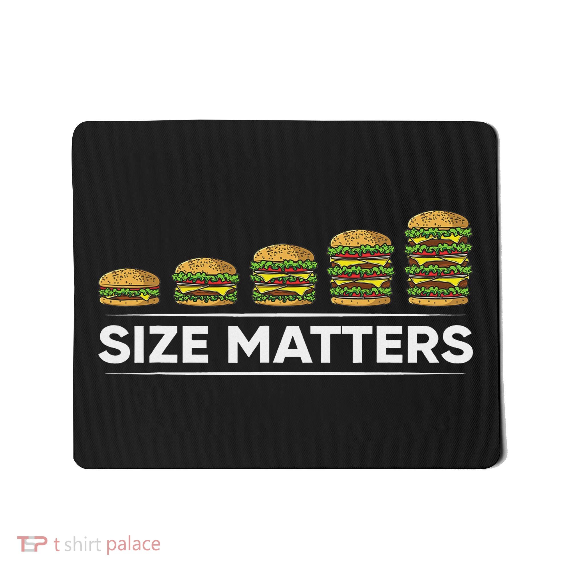 Cool Hamburger Gift For Women Funny Fast Food Size Mousepad