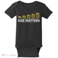 Cool Hamburger Gift For Women Funny Fast Food Size Baby Bodysuit thumb 0