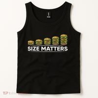 Cool Hamburger Gift For Women Funny Fast Food Size Tank Top thumb 2