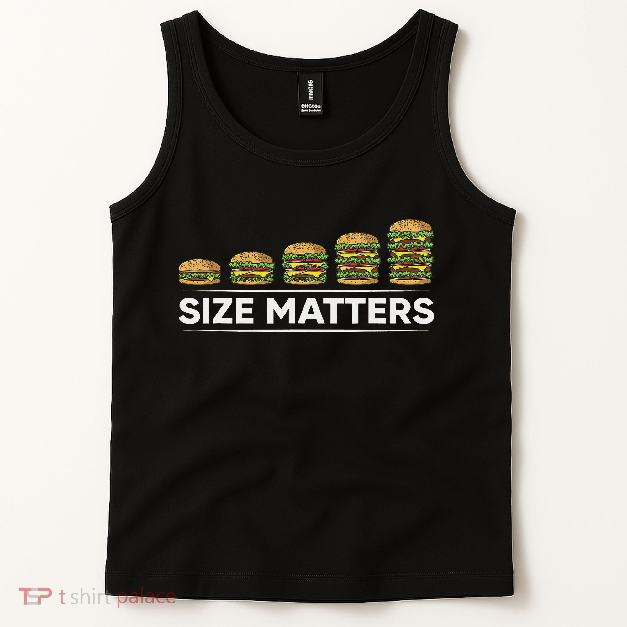 Cool Hamburger Gift For Women Funny Fast Food Size Tank Top