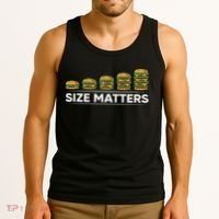 Cool Hamburger Gift For Women Funny Fast Food Size Tank Top thumb 3
