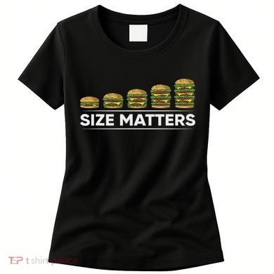 Cool Hamburger Gift For Women Funny Fast Food Size Women's T-Shirt