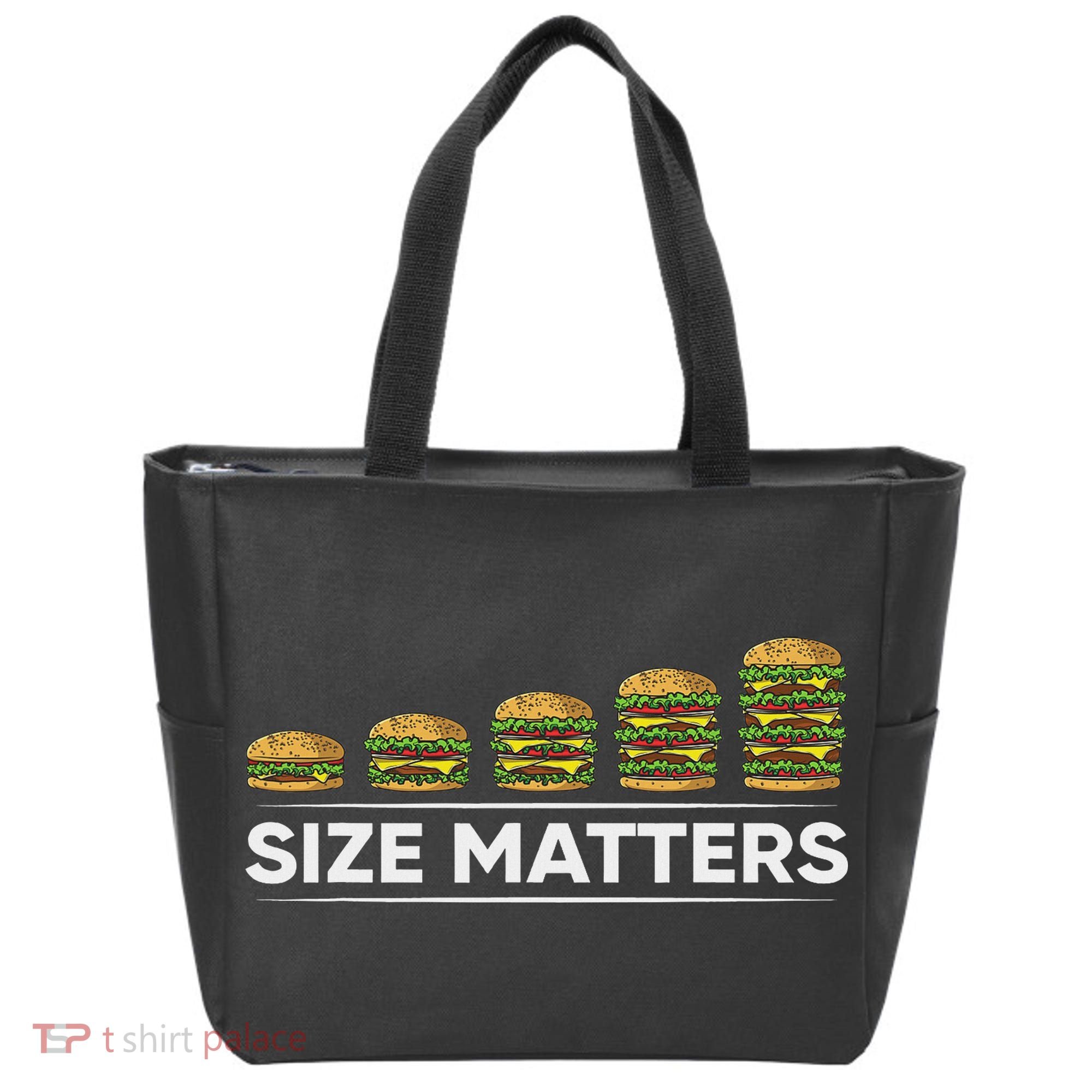 Cool Hamburger Gift For Women Funny Fast Food Size Tote Bag