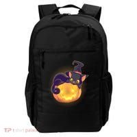 Cute Halloween Glowing Pumpkin Jackolantern Witch Cat Backpack thumb 0