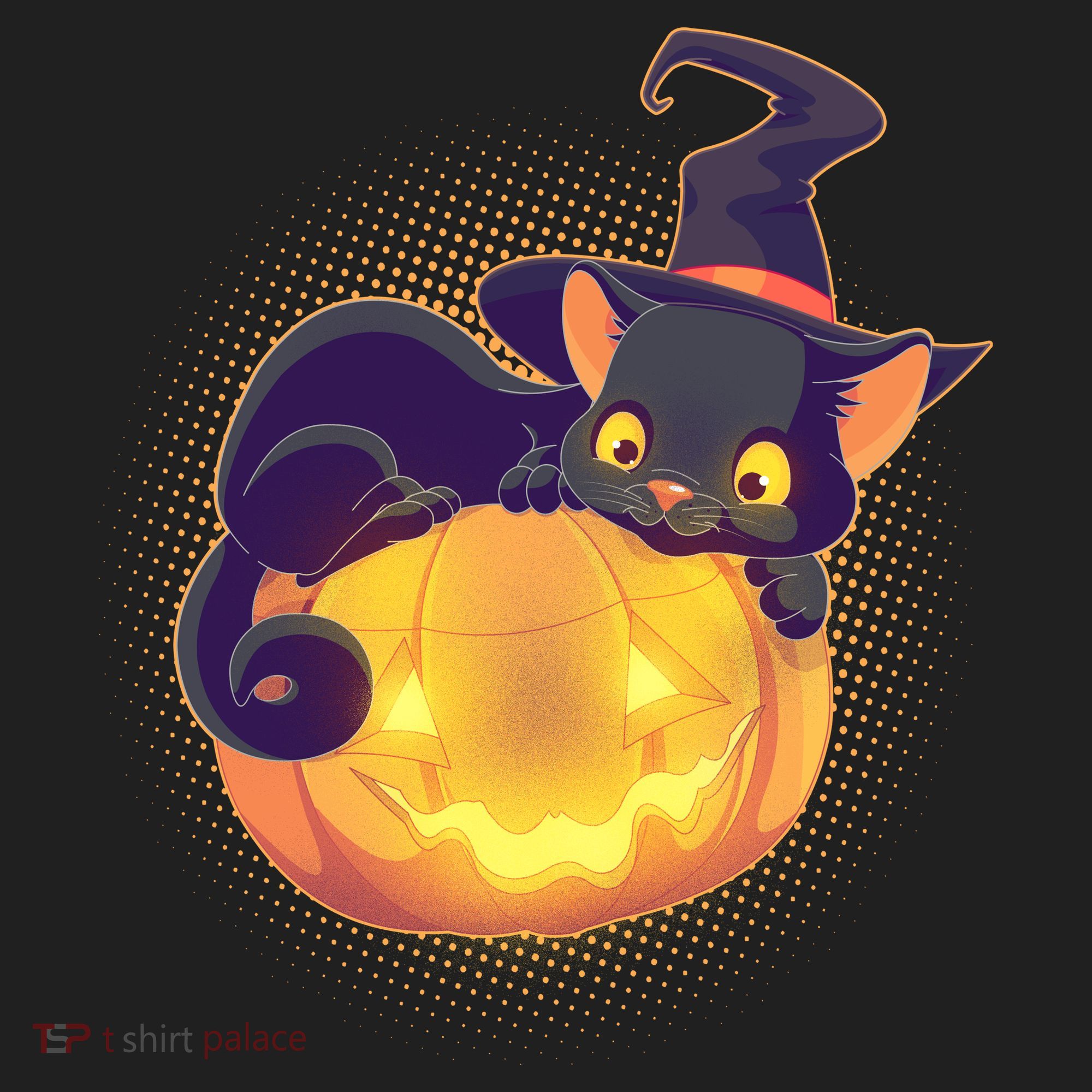 Cute Halloween Glowing Pumpkin Jackolantern Witch Cat Tumbler