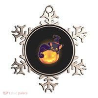 Cute Halloween Glowing Pumpkin Jackolantern Witch Cat Ornament thumb 0