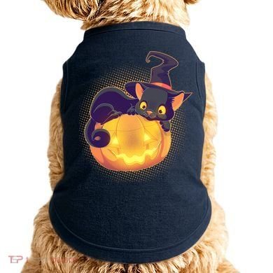 Cute Halloween Glowing Pumpkin Jackolantern Witch Cat Doggie Tank