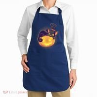 Cute Halloween Glowing Pumpkin Jackolantern Witch Cat Apron thumb 2