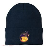 Cute Halloween Glowing Pumpkin Jackolantern Witch Cat Beanie thumb 0