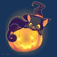 Cute Halloween Glowing Pumpkin Jackolantern Witch Cat Women's Hoodie thumb 2