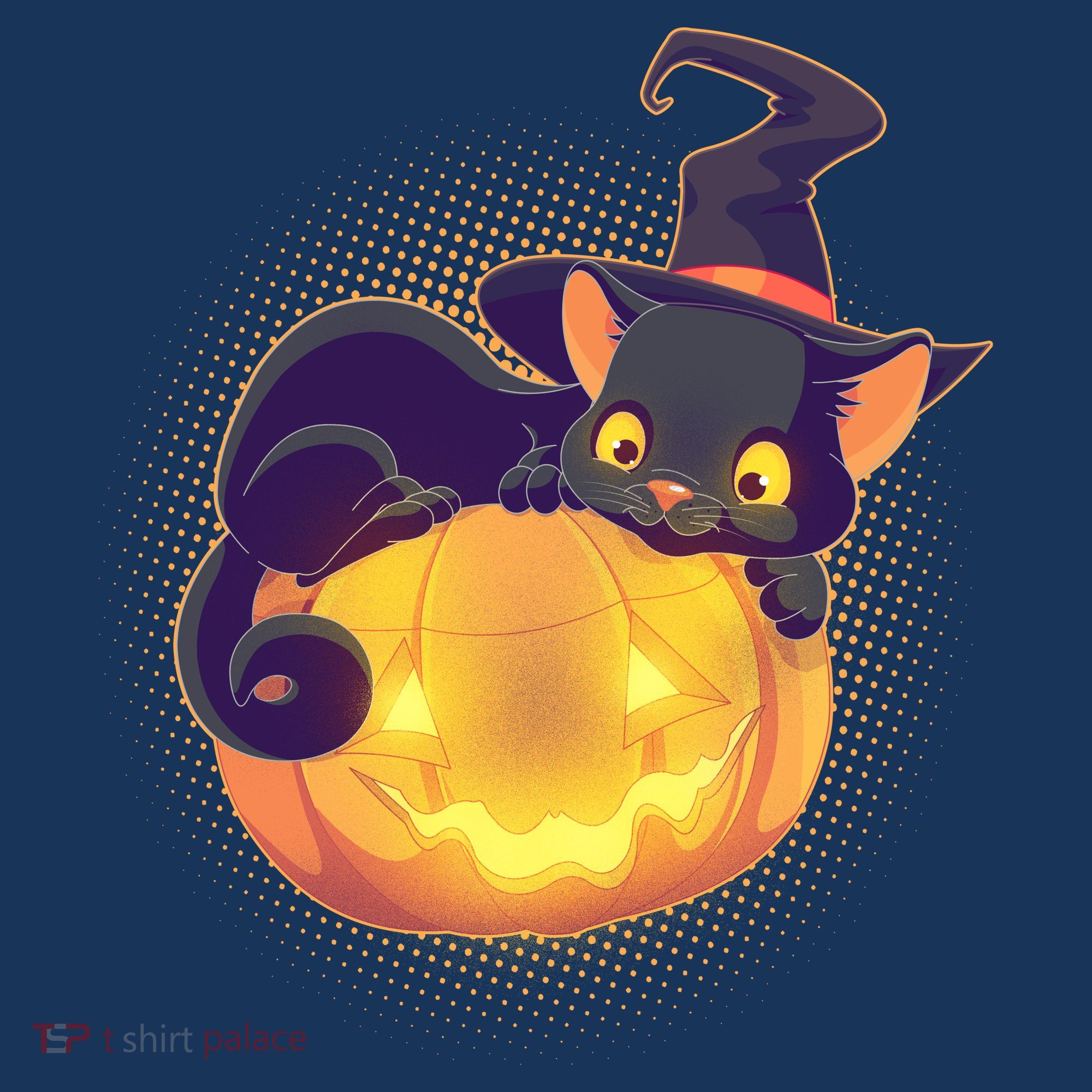 Cute Halloween Glowing Pumpkin Jackolantern Witch Cat Baby Bodysuit