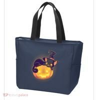 Cute Halloween Glowing Pumpkin Jackolantern Witch Cat Tote Bag thumb 3