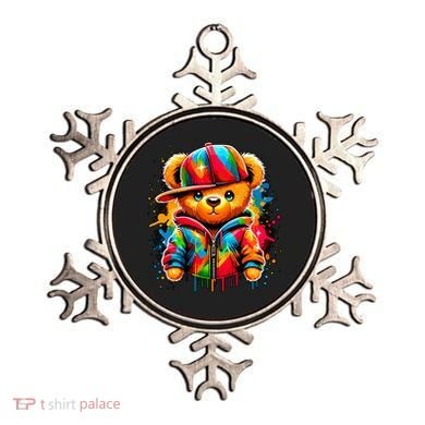 Colorful Hip Hop Teddy Bear Rap Music Ornament
