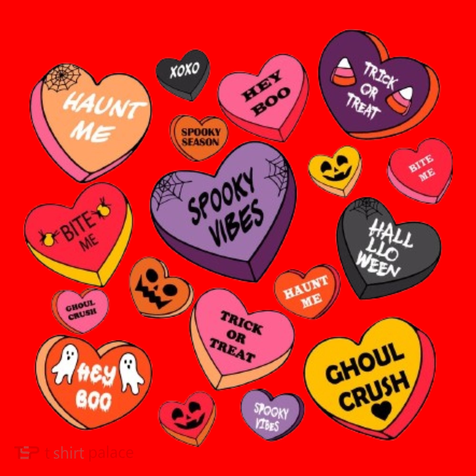 Candy Hearts Halloween Retro Halloween Santa Hat
