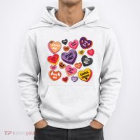 Candy Hearts Halloween Retro Halloween Hoodie thumb 0