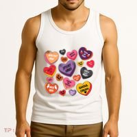 Candy Hearts Halloween Retro Halloween Tank Top thumb 3