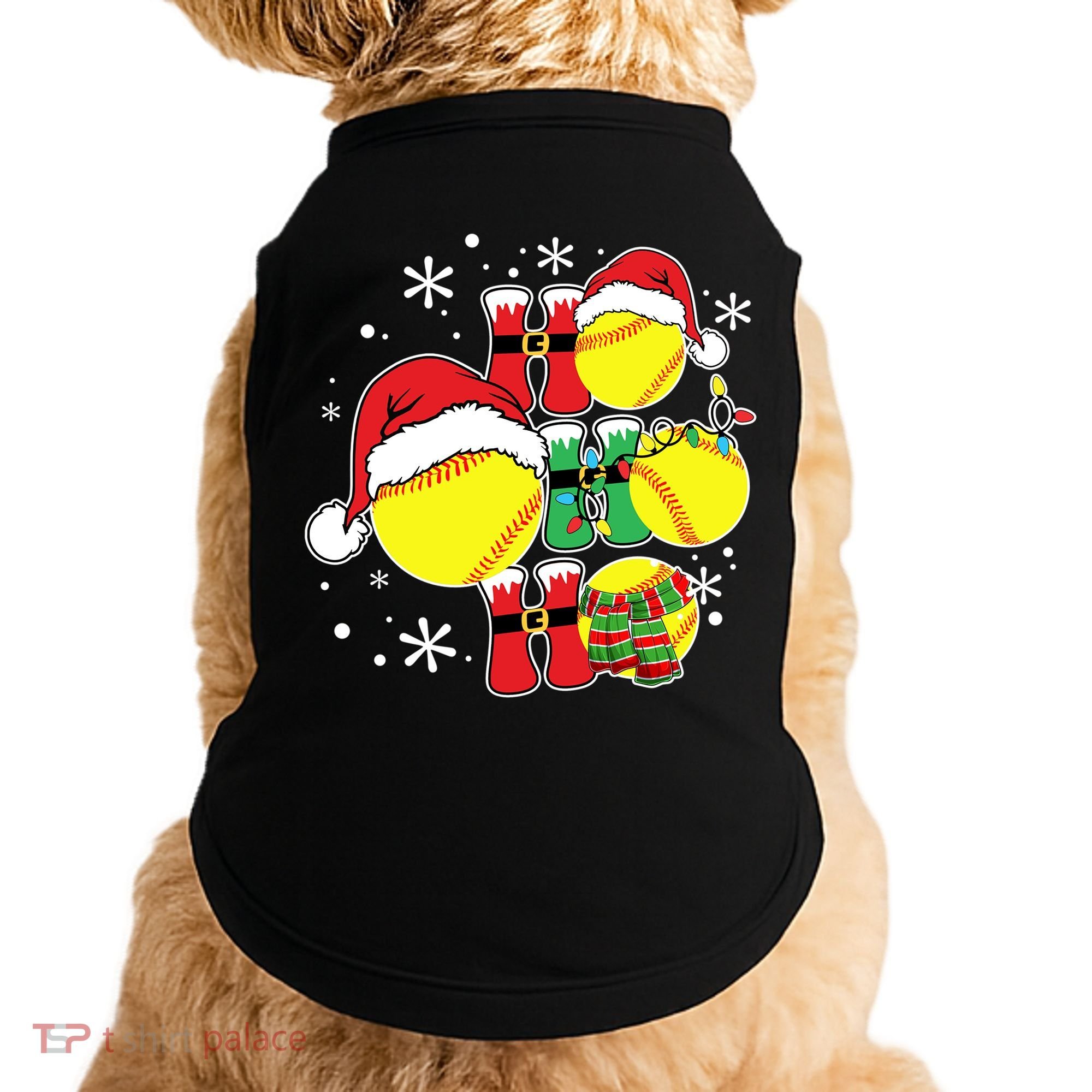 Christmas Ho Ho Ho Santa Softball Pajama Great Gift Doggie Tank