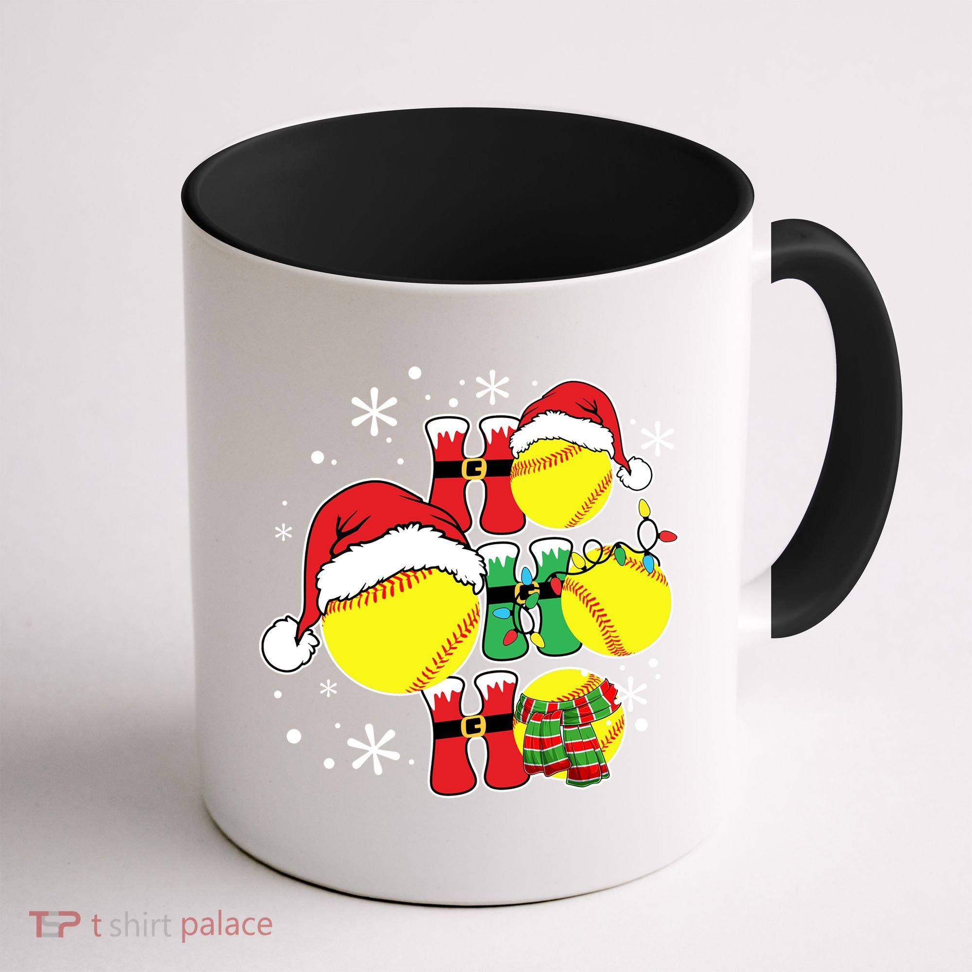 Christmas Ho Ho Ho Santa Softball Pajama Great Gift Coffee Mug