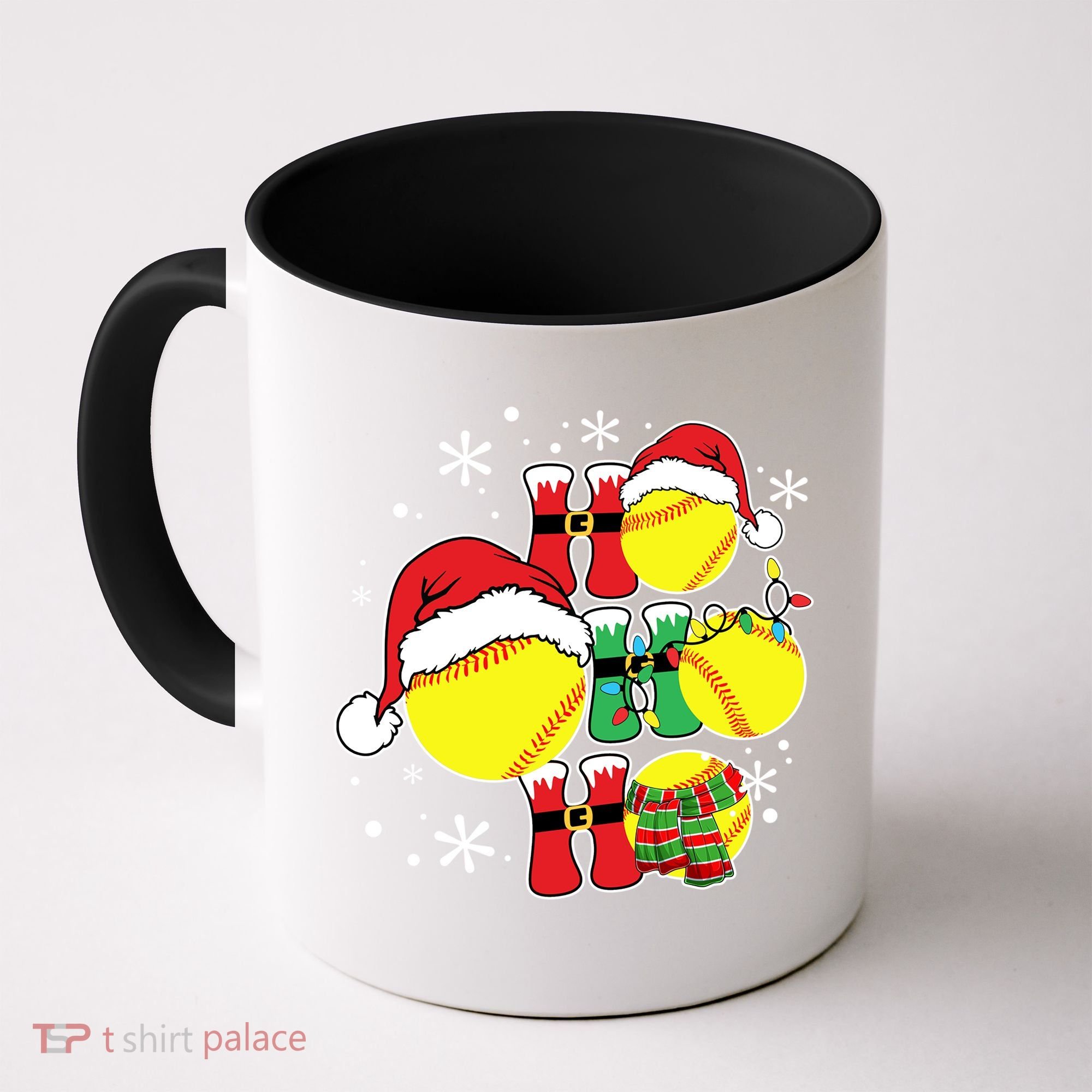 Christmas Ho Ho Ho Santa Softball Pajama Great Gift Coffee Mug