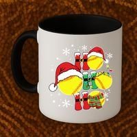Christmas Ho Ho Ho Santa Softball Pajama Great Gift Coffee Mug thumb 2