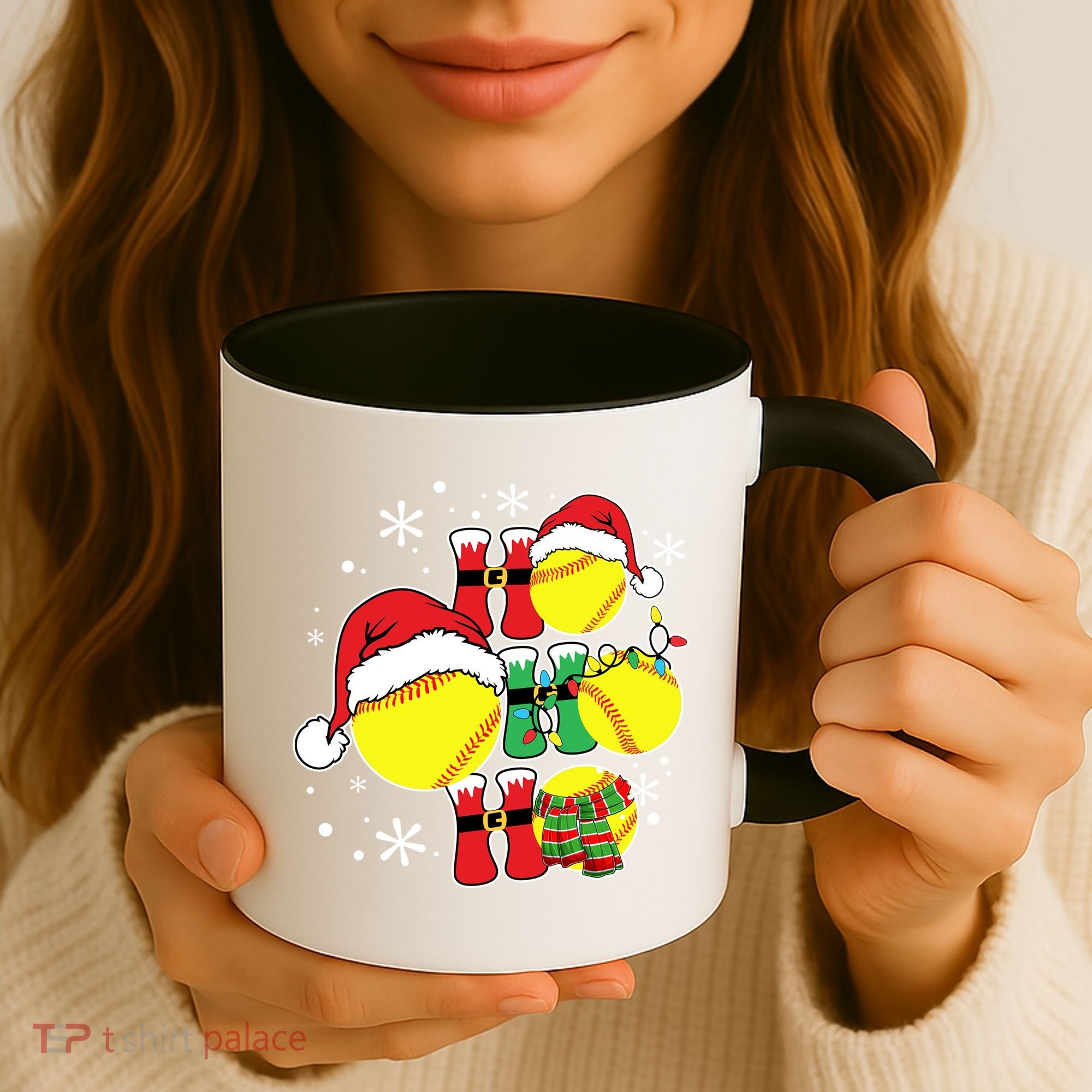 Christmas Ho Ho Ho Santa Softball Pajama Great Gift Coffee Mug