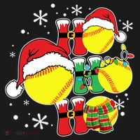 Christmas Ho Ho Ho Santa Softball Pajama Great Gift Women's Hoodie thumb 2
