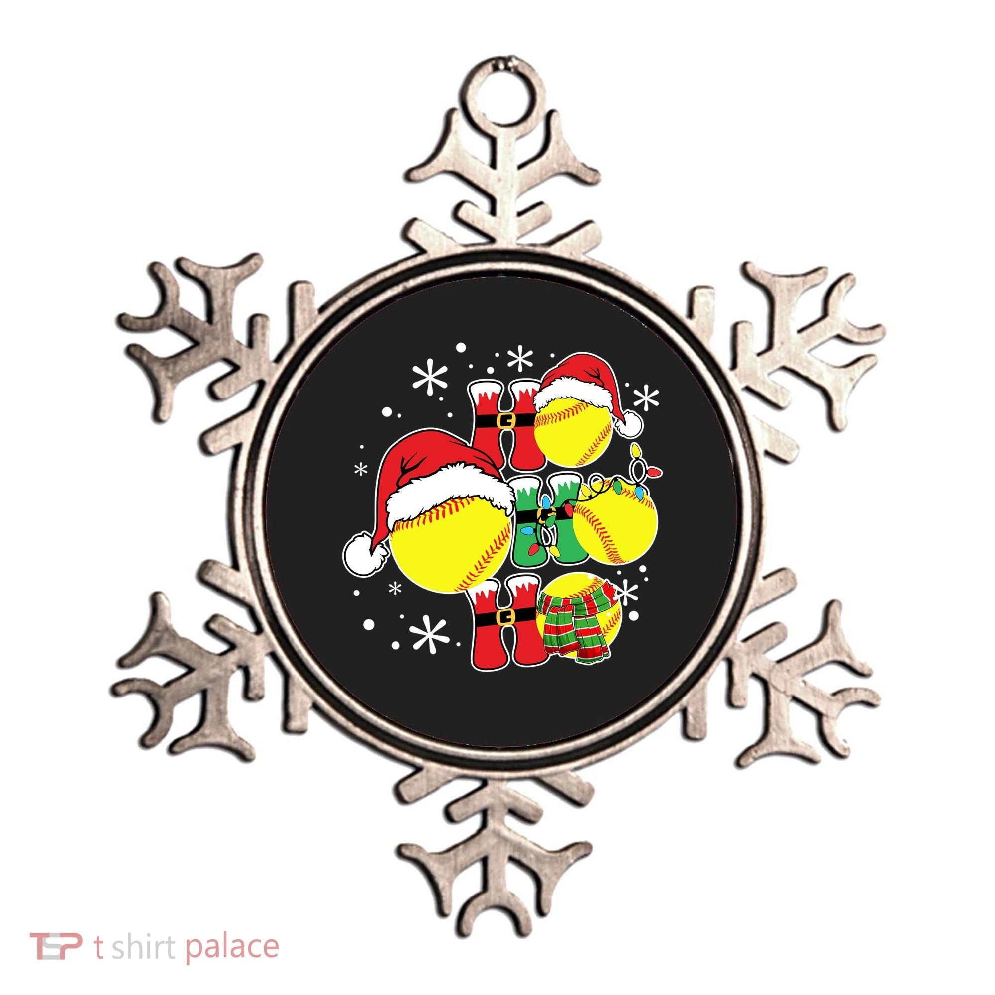 Christmas Ho Ho Ho Santa Softball Pajama Great Gift Ornament