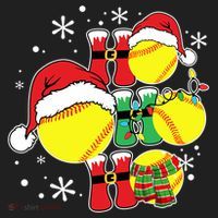Christmas Ho Ho Ho Santa Softball Pajama Great Gift Hat thumb 2