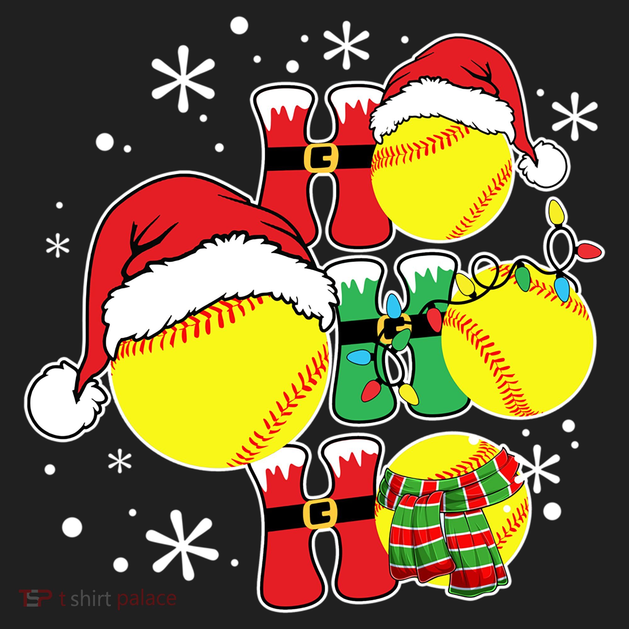Christmas Ho Ho Ho Santa Softball Pajama Great Gift Hat